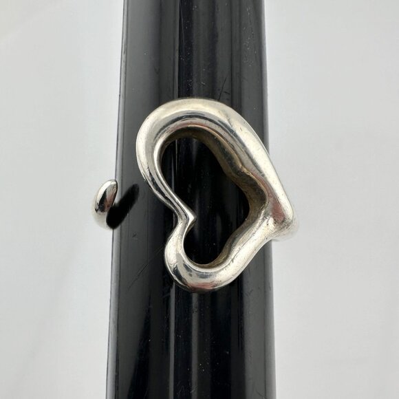 Tiffany & Co Open Heart Ring - Sterling Silver - Size 5.5 - Picture 14 of 14